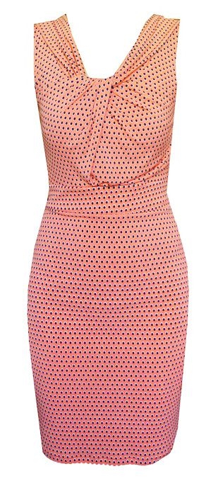 vestido lunares naranja